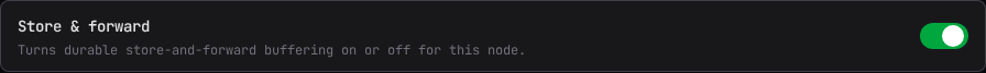 The Store & forward switch for this node